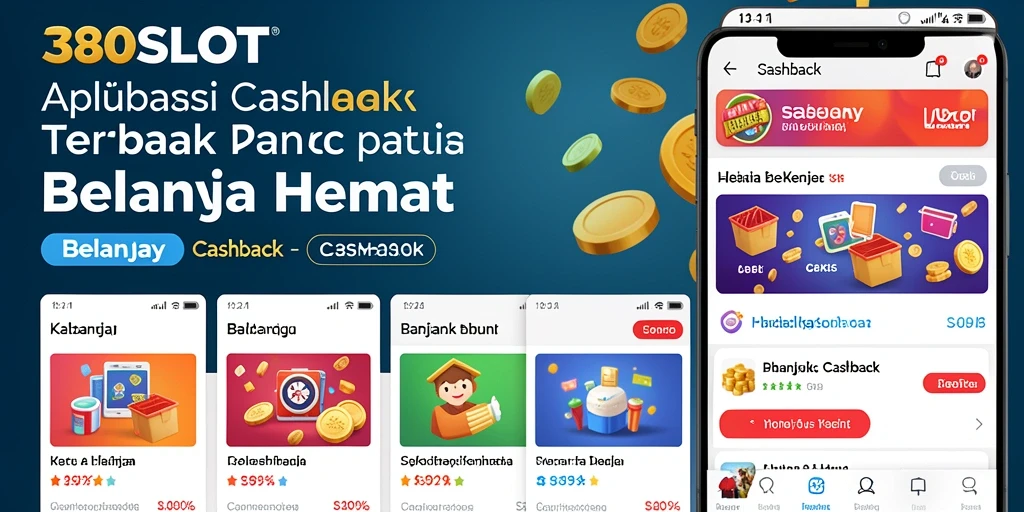 Tampilan antarmuka aplikasi 380SLOT dengan fitur Cashback yang menarik.