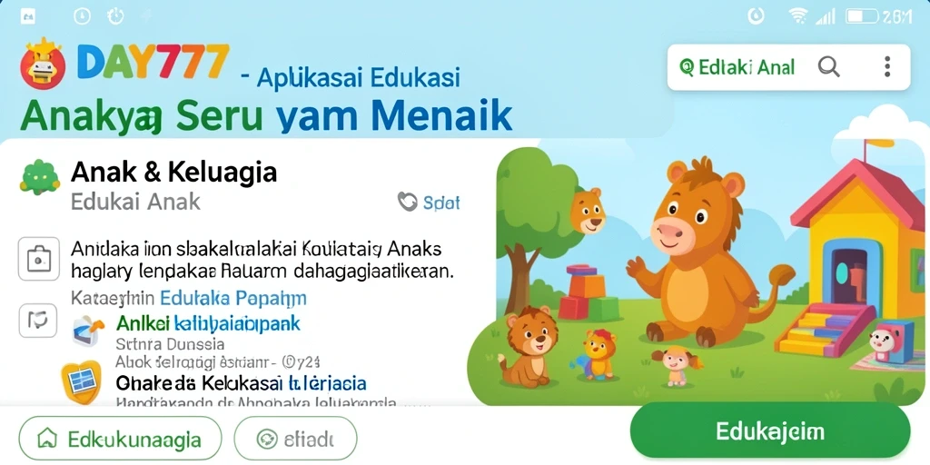 Antarmuka DAY777 yang interaktif dan edukatif untuk anak.