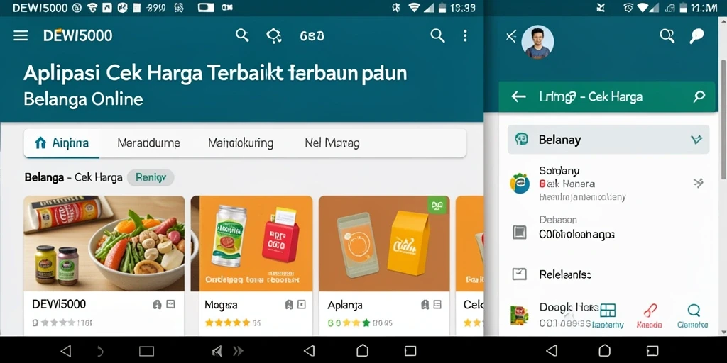 Antarmuka DEWI5000 menampilkan fungsi cek harga yang mudah dan efisien.