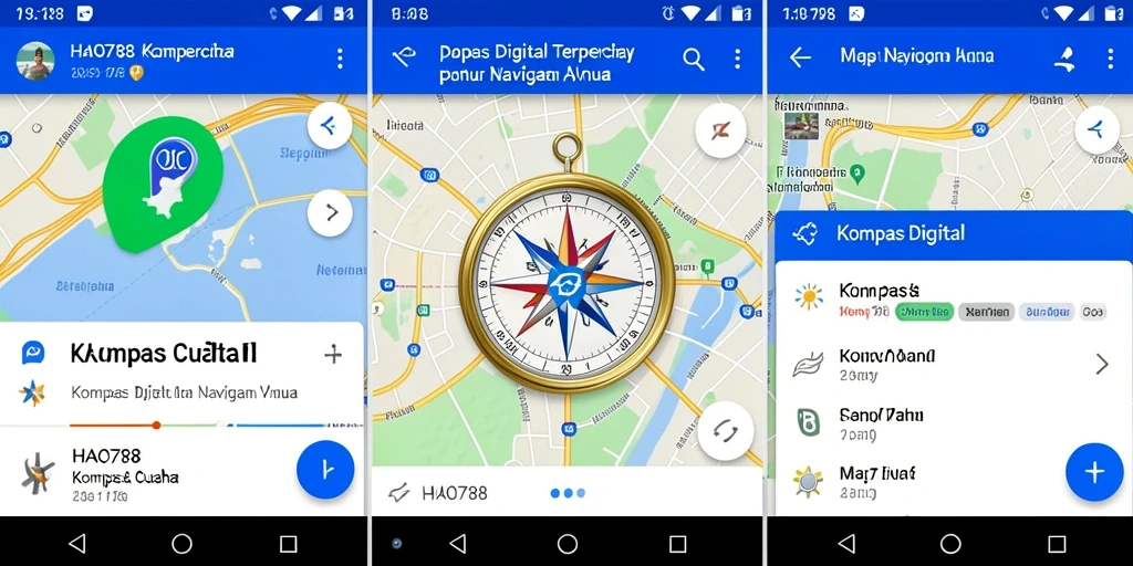 Antarmuka HAO788 yang intuitif menampilkan fungsi Kompas Digital dengan jelas.